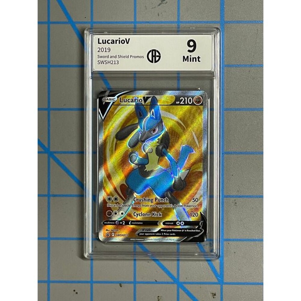 Pokemon Lucario SWSH213 CAG Mint 9 Trading Card TCG Card Academy Grading